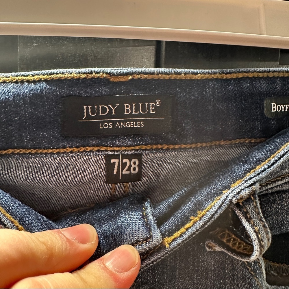 Judy Blue Boyfriend Fit Blue Jeans Denim Size 7/ 28 Women’s - Picture 13 of 14